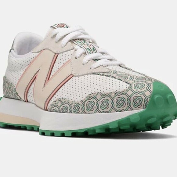 New Balance x Casablanca 327 White Munsell Green - Picture 6 of 9